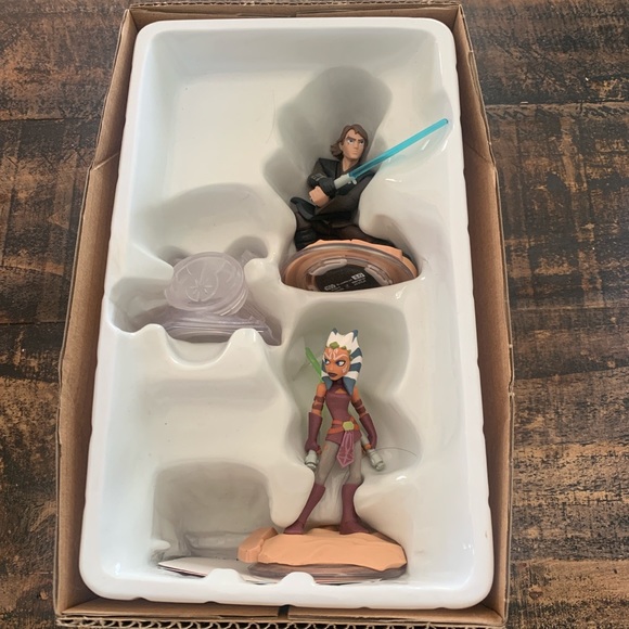 Disney Infinity 3.0 Ed Star Wars Figures Anakin Skywalker Ahsoka Tano Crystal - Picture 1 of 4